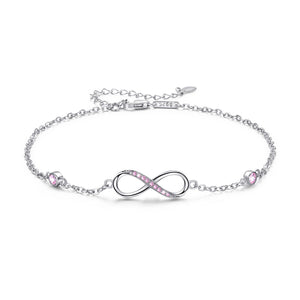 Sterling Silver Infinite Love Symbol Anklet Charm