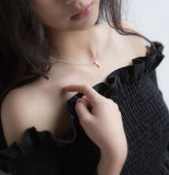 Cross clavicle necklace