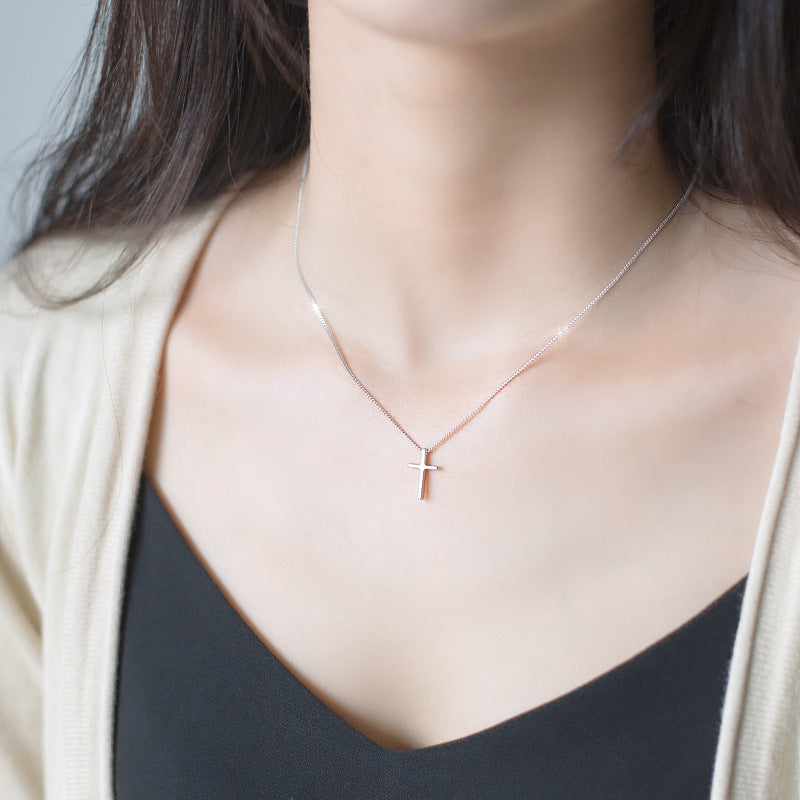 Cross clavicle necklace