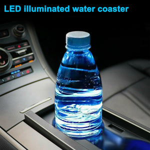USB Charging Car Led Cup Holder Water Mat
