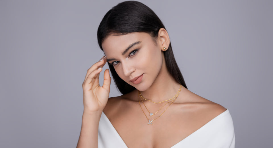 Top-quality Moissanite, Luxurious And Fashionable, Silver Pendant Necklace,S925 With Gold