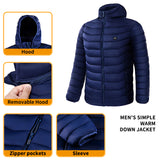 Men Heated Puffer Jacket Electric Heating Coat