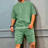 Men's Multi-pocket Shorts Set