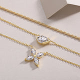 Top-quality Moissanite, Luxurious And Fashionable, Silver Pendant Necklace,S925 With Gold