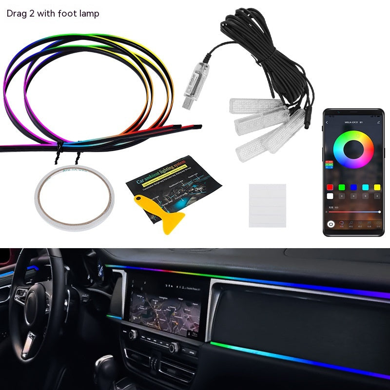 Car Atmosphere LED Light Bar Hidden Modification