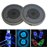 USB Charging Car Led Cup Holder Water Mat