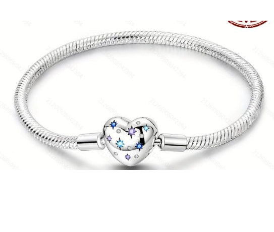 Silver-plated Gold Snake-chain Charm Bracelet Base Chain