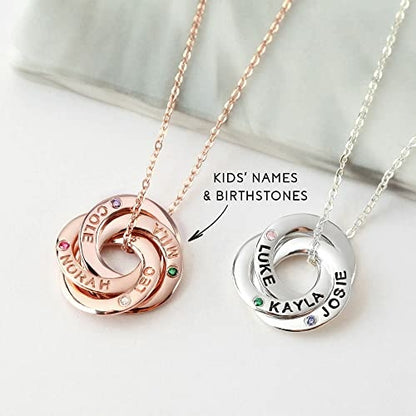 Custom Necklace Names Birthstones, Birthstone Jewelry