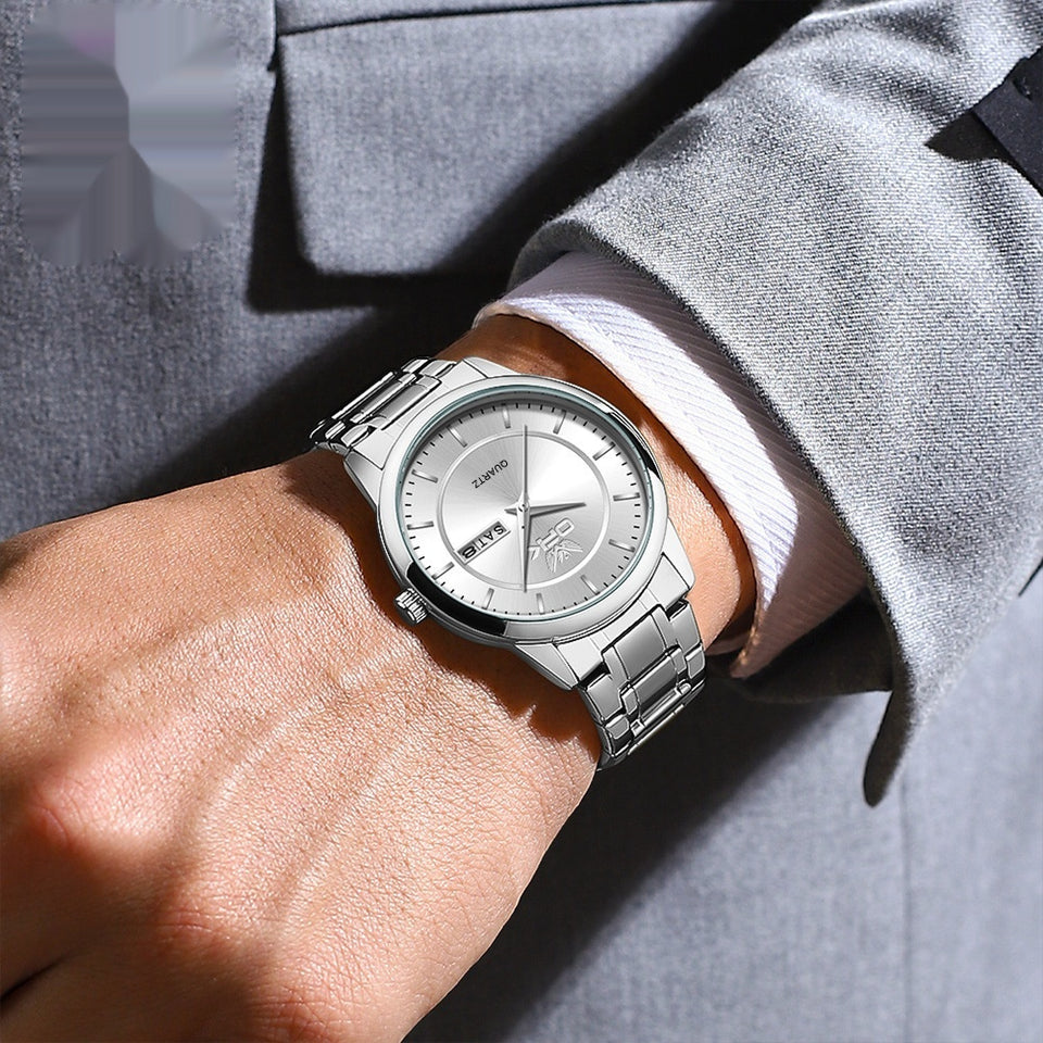 Fashionable Calendar Luminous Waterproof Quartz Watch