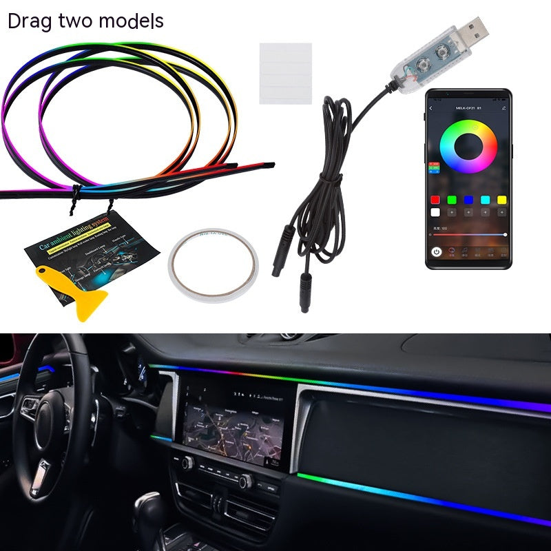 Car Atmosphere LED Light Bar Hidden Modification