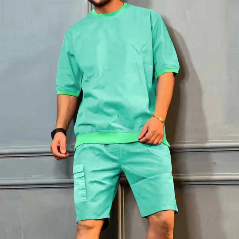 Men's Multi-pocket Shorts Set