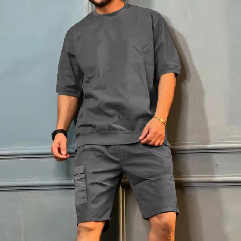 Men's Multi-pocket Shorts Set