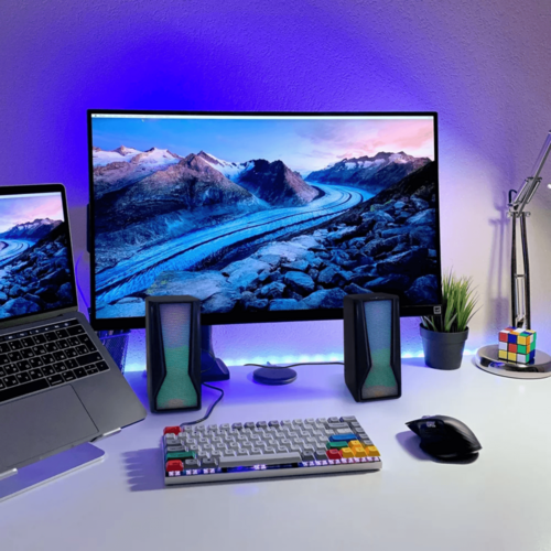 Color LED Dual Gaming Speakers