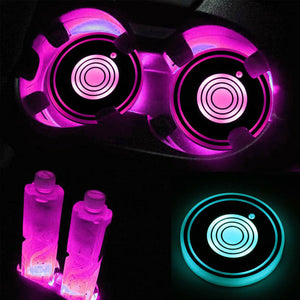 USB Charging Car Led Cup Holder Water Mat