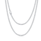 925 Sterling Silver Tennis Chain Authentic Cubic Zirconia