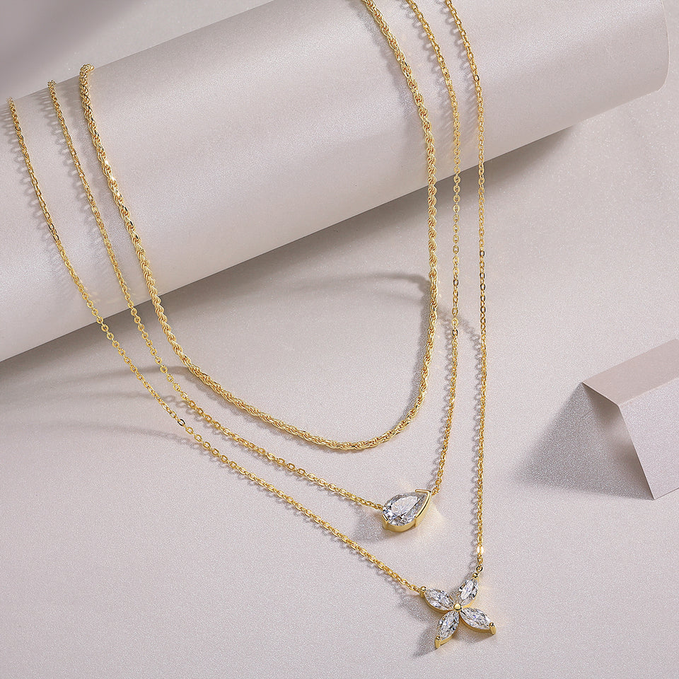 Top-quality Moissanite, Luxurious And Fashionable, Silver Pendant Necklace,S925 With Gold