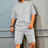 Men's Multi-pocket Shorts Set