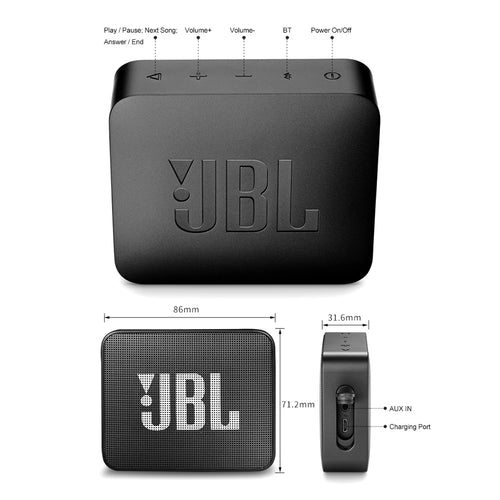 JBL GO 2 Wireless Bluetooth Speaker IPX7 Waterproof
