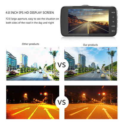 4" Dual Lens 1080 Dash Camera Car DVR