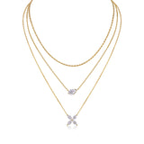 Top-quality Moissanite, Luxurious And Fashionable, Silver Pendant Necklace,S925 With Gold