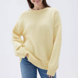Women's Loose Casual Round Neck Long Sleeved Sweatshirt