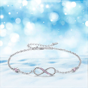Sterling Silver Infinite Love Symbol Anklet Charm