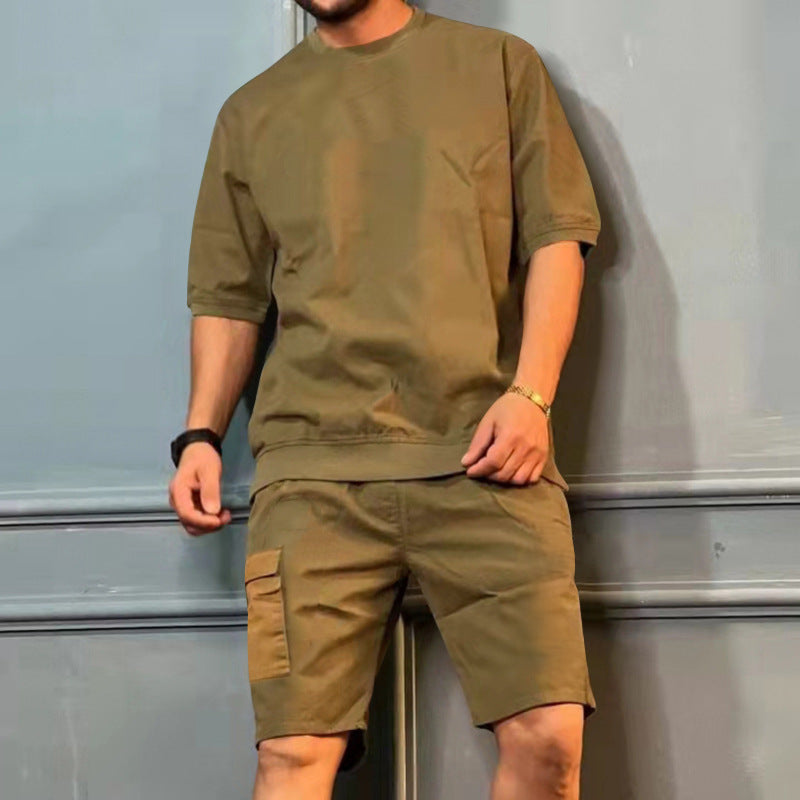 Men's Multi-pocket Shorts Set